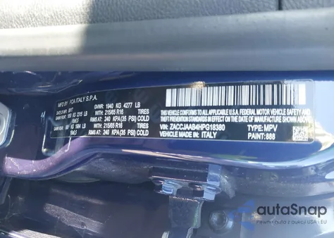 2017 Jeep Renegade Sport Fwd z USA, uszkodzony, nr VIN ZACCJAAB4HPG18380